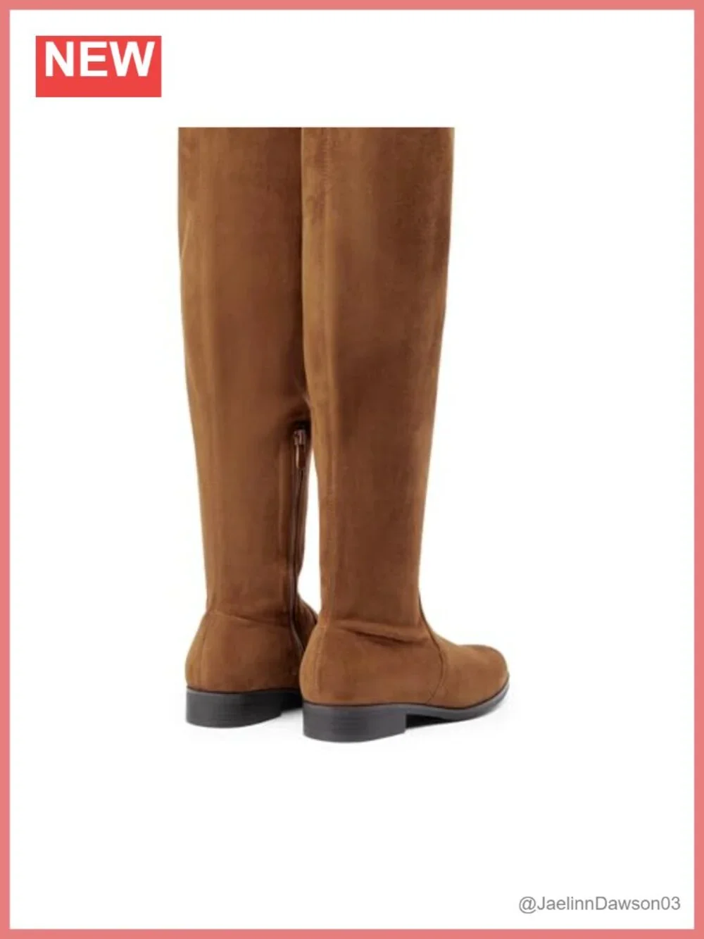 Thigh High Block Heel Boots Stretchy Over the Knee Side Zip